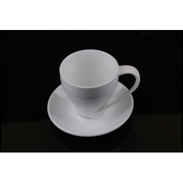 KC-3966 Haonai porcelain coffee set, white porcelain hotel coffee set